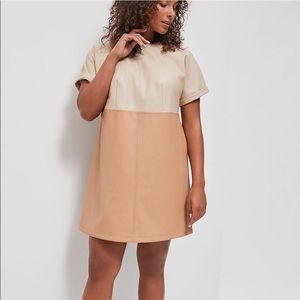 Anthropologie Andrea Faux Leather Mini Dress